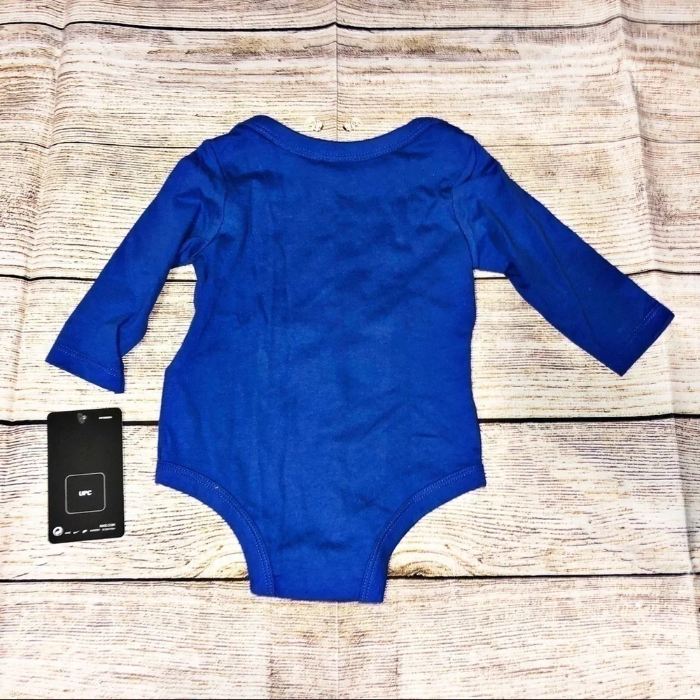 NWT Nike Blue  “I Have Arrived” Long Sleeve Onesie Size 6M